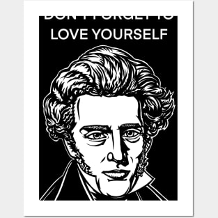 SOREN KIERKEGAARD quote .2 - ink portrait Posters and Art